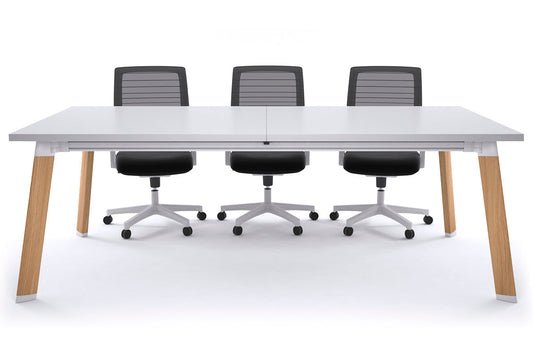 Switch Meeting Room Table [2400L x 1200W] Jasonl Wood imprint white 