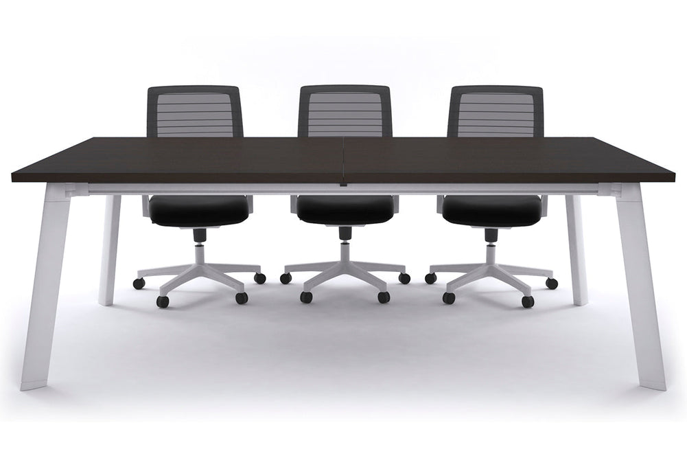 Switch Meeting Room Table [2400L x 1200W]-Black dark oak 