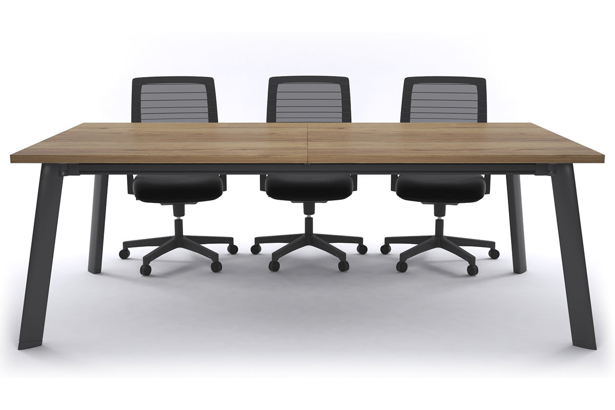 Switch Meeting Room Table [2400L x 1200W] Jasonl Black salvage oak 