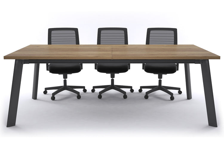 Switch Meeting Room Table [2400L x 1200W] Jasonl Black salvage oak 