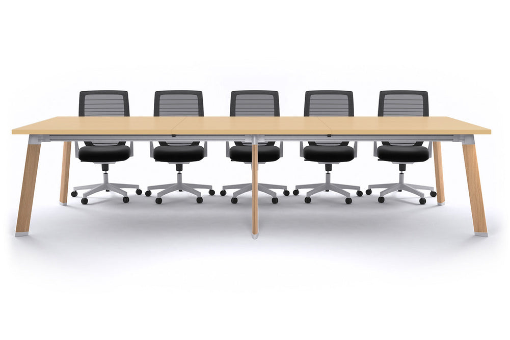 Switch Meeting Room Table [3600L x 1200W]-Wood imprint maple 