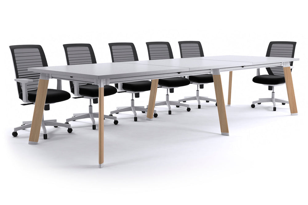 Switch Meeting Room Table [3600L x 1200W]-Black dark oak 