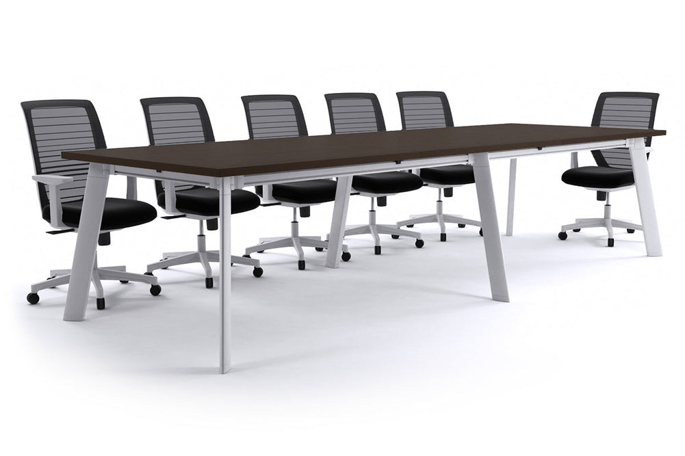 Switch Meeting Room Table [3600L x 1200W]-Black dark oak 