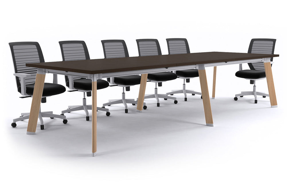 Switch Meeting Room Table [3600L x 1200W]-Black dark oak 