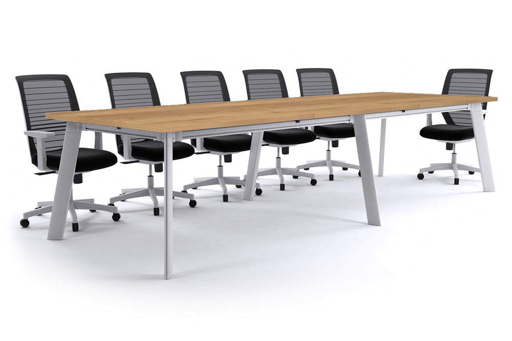 Switch Meeting Room Table [3600L x 1200W]-Black dark oak 