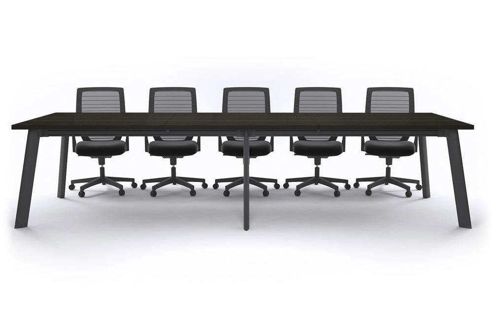 Switch Meeting Room Table [3600L x 1200W]-Black dark oak 