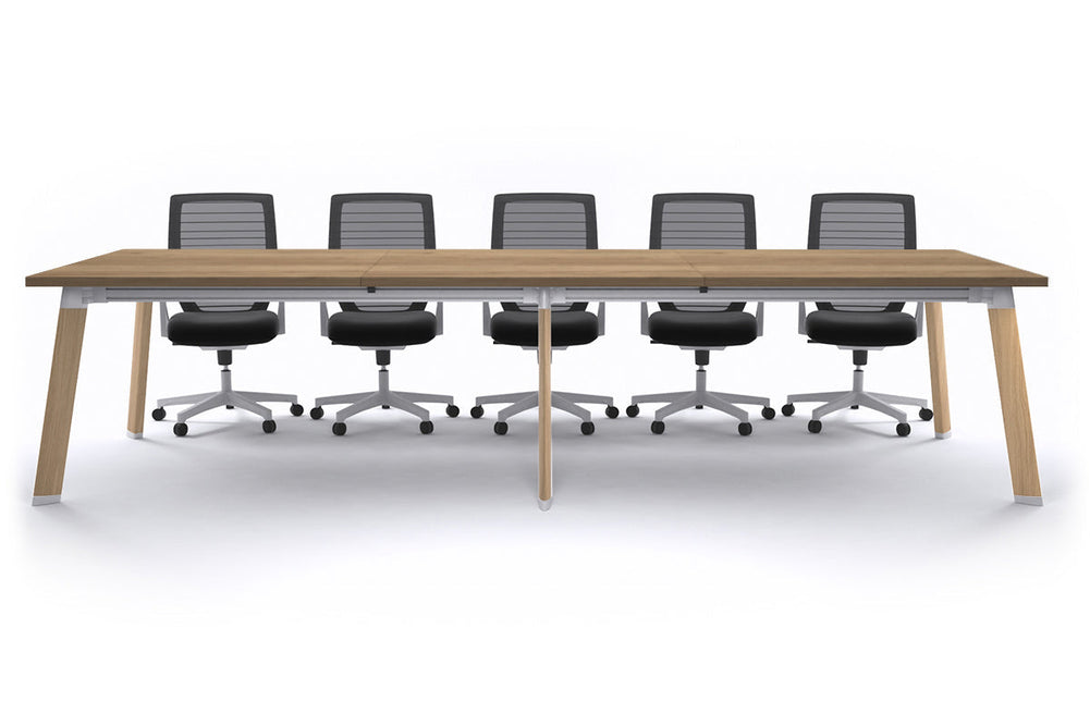 Switch Meeting Room Table [3600L x 1200W]-Wood imprint salvage oak 