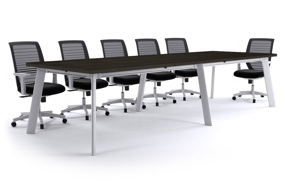 Switch Meeting Room Table [3600L x 1200W]-Black dark oak 
