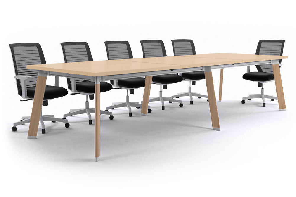 Switch Meeting Room Table [3600L x 1200W]-Black dark oak 