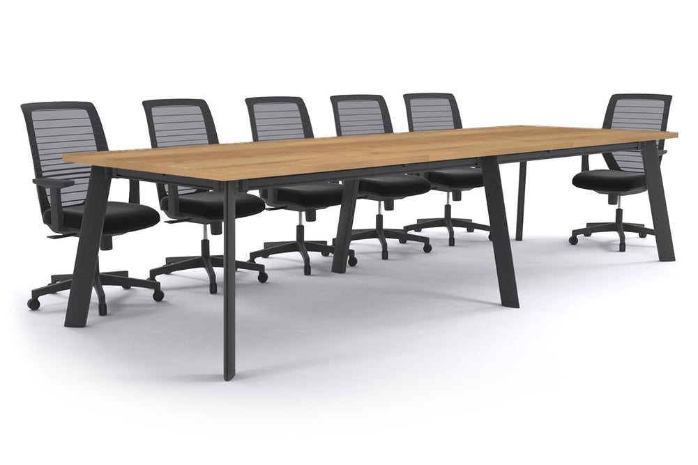 Switch Meeting Room Table [3600L x 1200W]-Black dark oak 