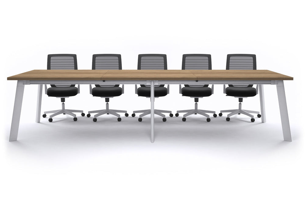 Switch Meeting Room Table [3600L x 1200W]-White salvage oak 