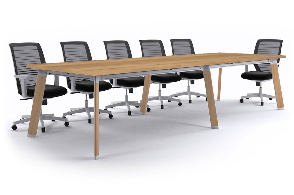 Switch Meeting Room Table [3600L x 1200W]-Black dark oak 