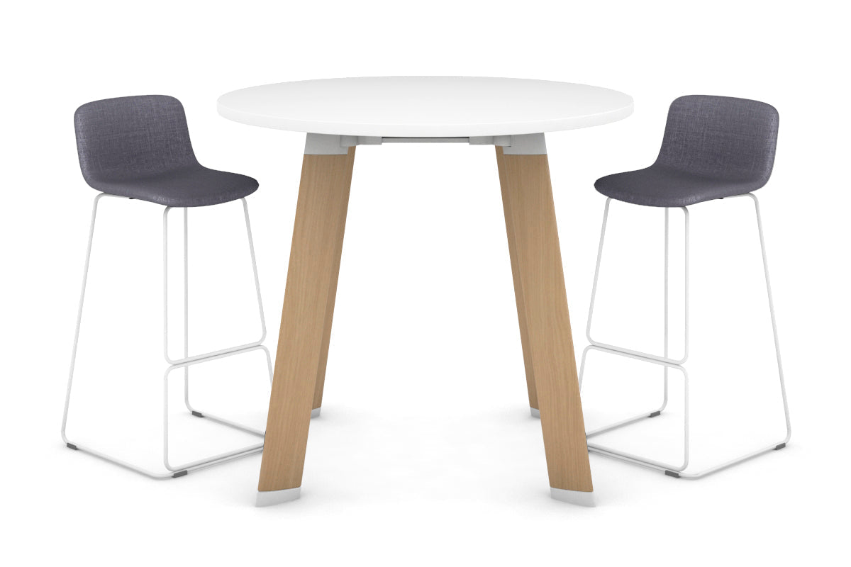 Switch Round Counter Table Frame [1000 mm] Jasonl Wood imprint leg white 