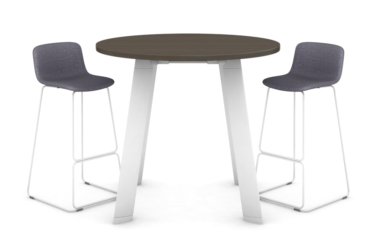 Switch Round Counter Table Frame [1000 mm] Jasonl White leg dark oak 