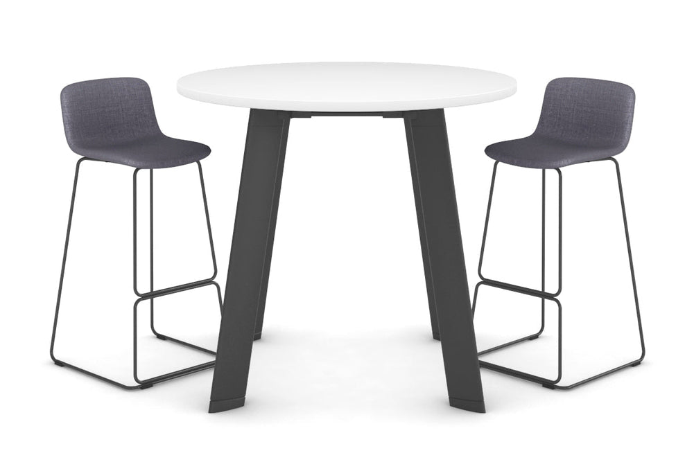 Switch Round Counter Table Frame [1000 mm]-Black leg white 