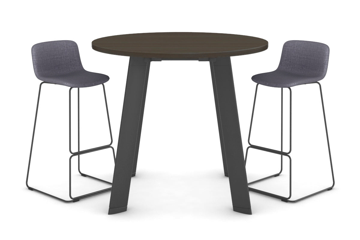Switch Round Counter Table Frame [1000 mm] Jasonl Black leg dark oak 