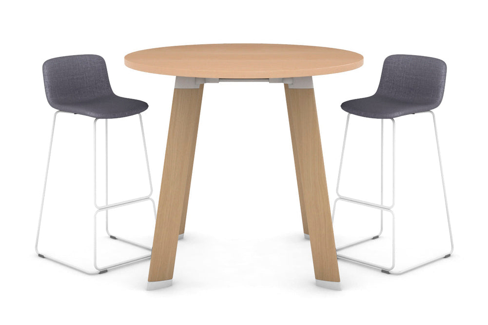 Switch Round Counter Table Frame [1000 mm]-Wood imprint leg maple 