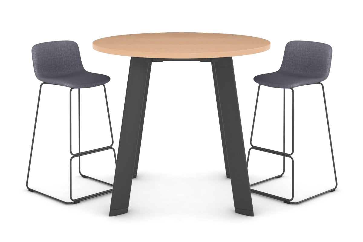 Switch Round Counter Table Frame [1000 mm] Jasonl Black leg maple 