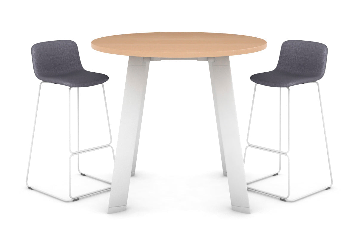 Switch Round Counter Table Frame [1000 mm] Jasonl White leg maple 