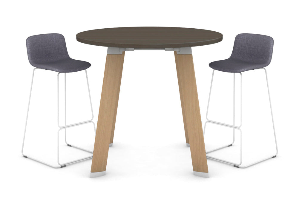 Switch Round Counter Table Frame [1200 mm]-Wood imprint leg dark oak 