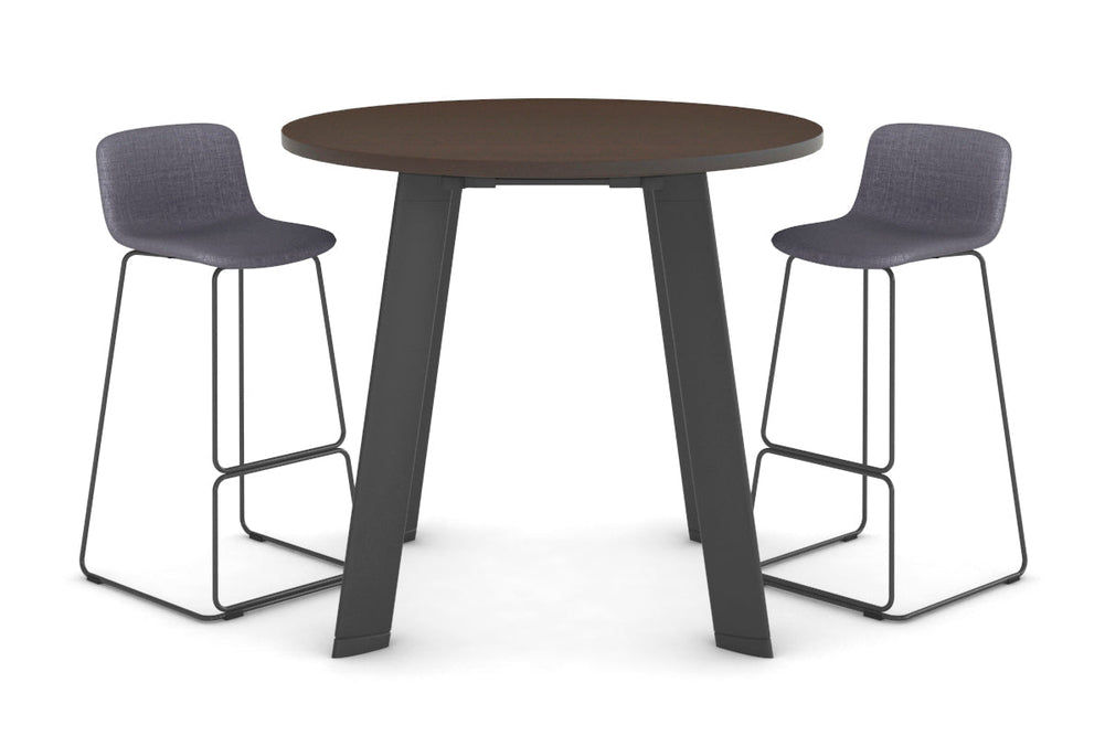 Switch Round Counter Table Frame [1200 mm]-Black leg wenge 