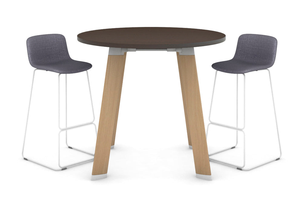 Switch Round Counter Table Frame [1200 mm]-Wood imprint leg wenge 