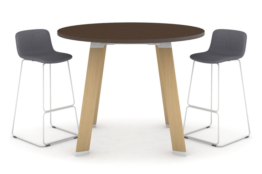Switch Round Counter Table Frame [1350 mm]-Wood imprint leg wenge 