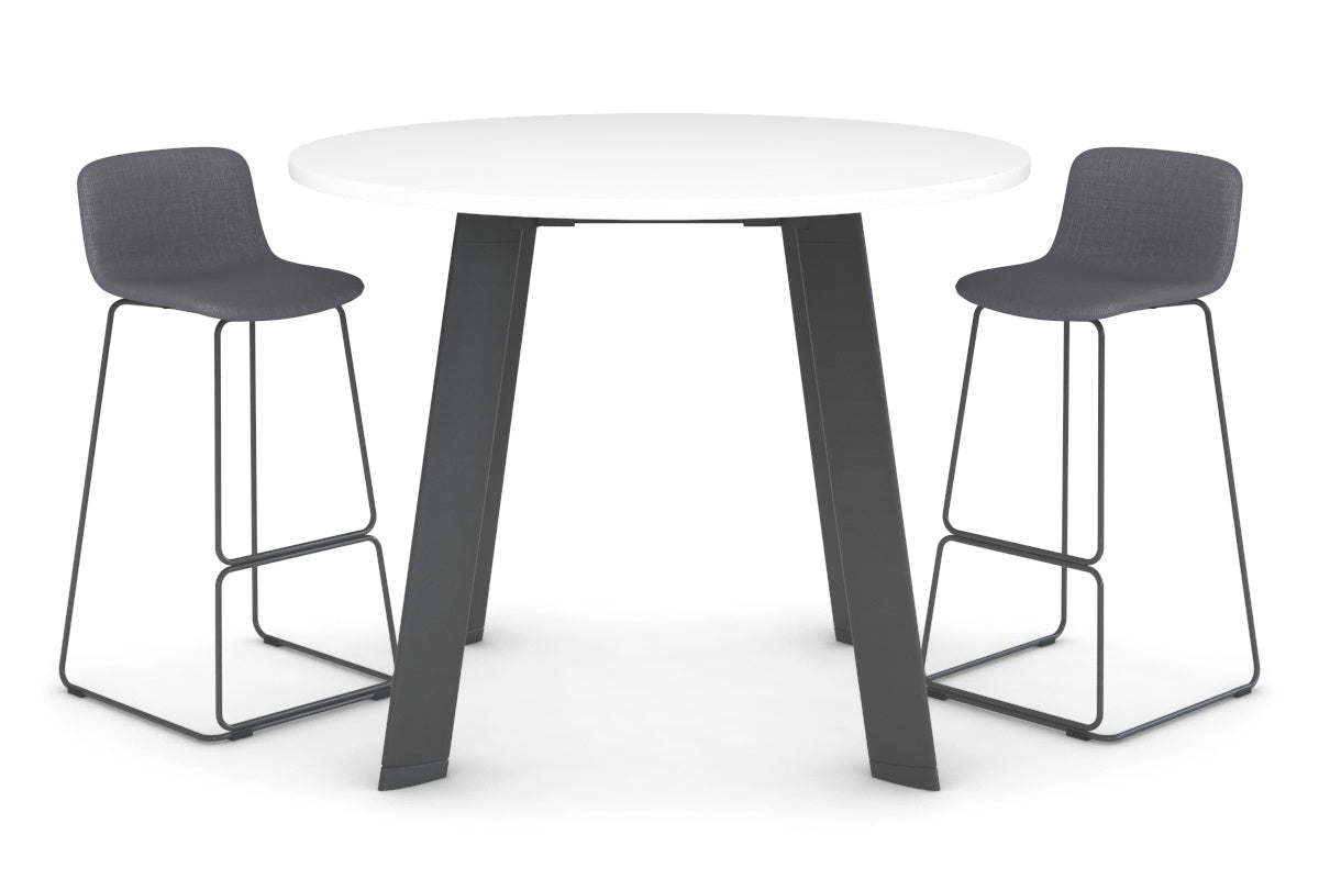 Switch Round Counter Table Frame [1350 mm]-Black leg white 