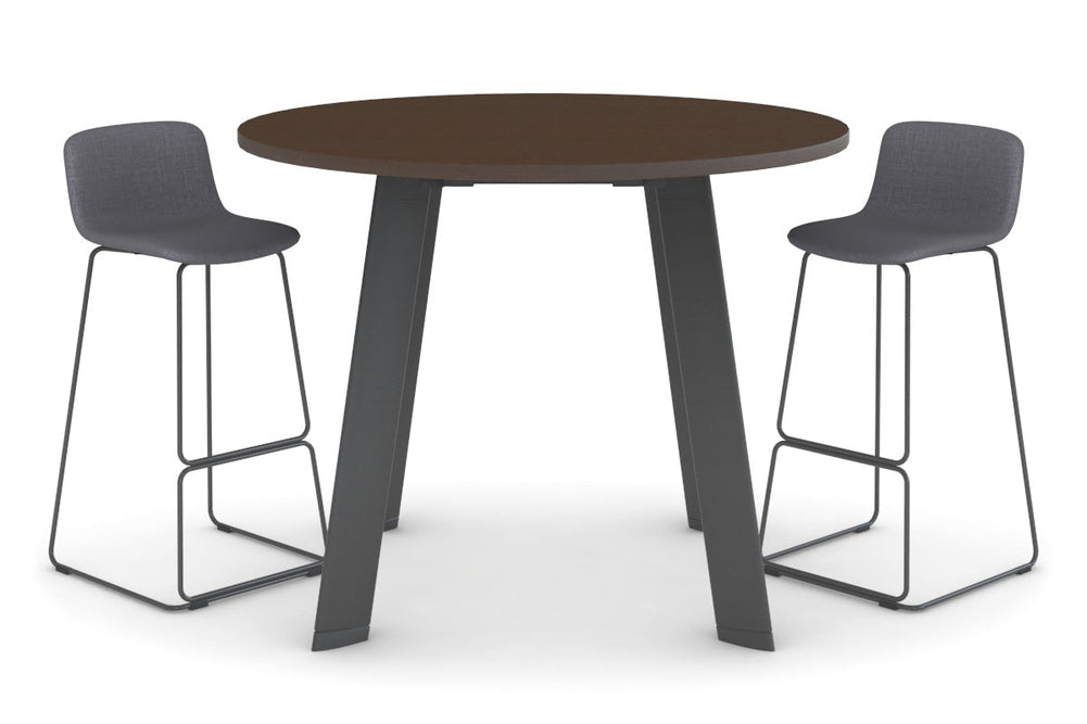 Switch Round Counter Table Frame [1350 mm]-Black leg wenge 