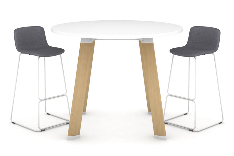 Switch Round Counter Table Frame [1350 mm] Jasonl Wood imprint leg white 