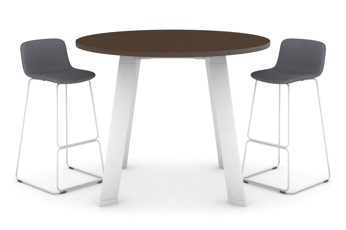 Switch Round Counter Table Frame [1350 mm]-White leg wenge 