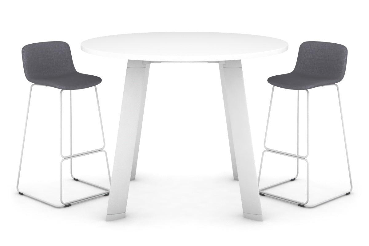 Switch Round Counter Table Frame [1350 mm]-White leg white 