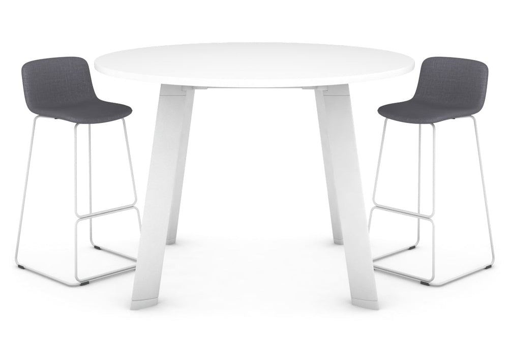 Switch Round Counter Table Frame [1500 mm]-White leg white 