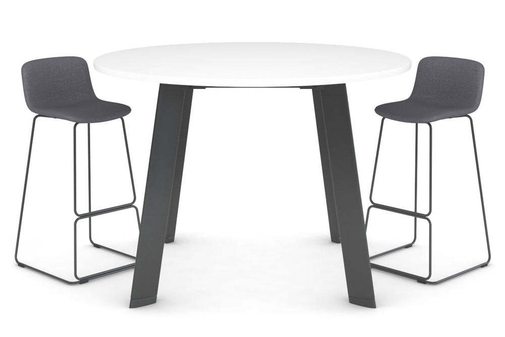 Switch Round Counter Table Frame [1500 mm]-Black leg white 