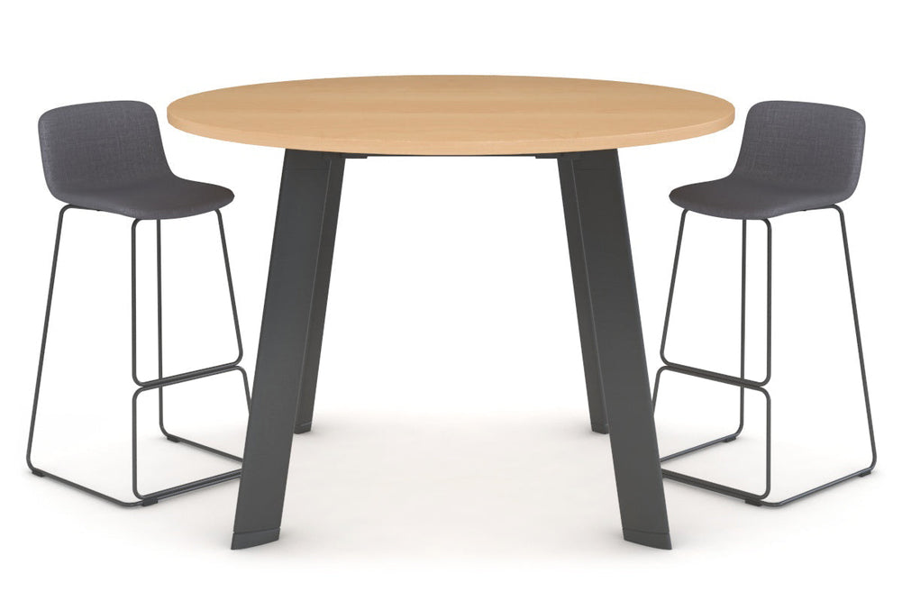 Switch Round Counter Table Frame [1500 mm]-Black leg maple 
