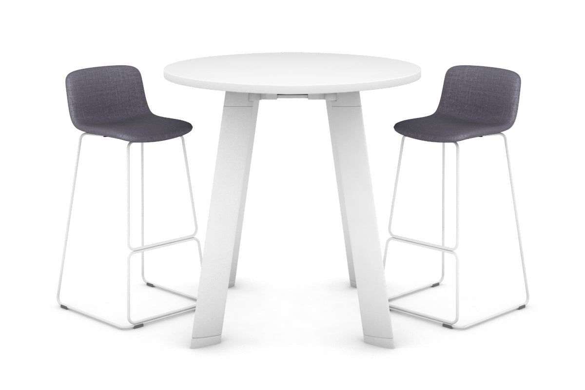 Switch Round Counter Table Frame [800 mm] Jasonl White leg white 
