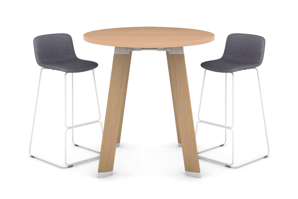 Switch Round Counter Table Frame [800 mm]-Wood imprint leg maple 