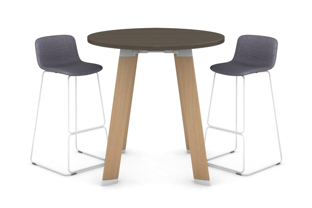 Switch Round Counter Table Frame [800 mm]-Wood imprint leg dark oak 