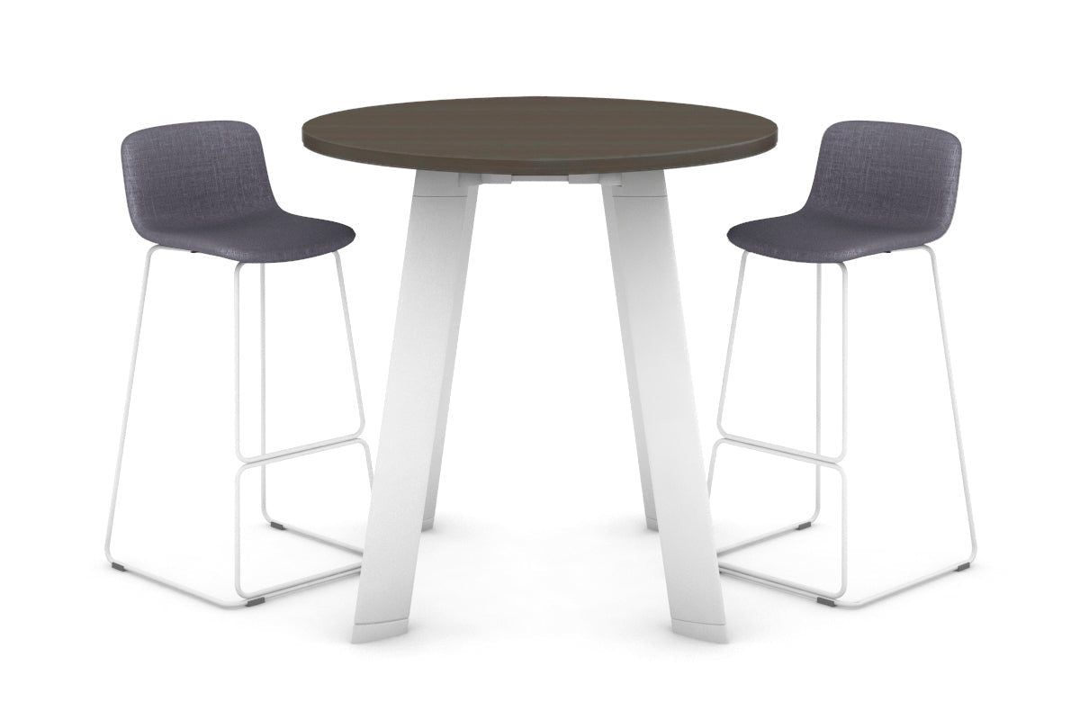 Switch Round Counter Table Frame [800 mm] Jasonl White leg dark oak 