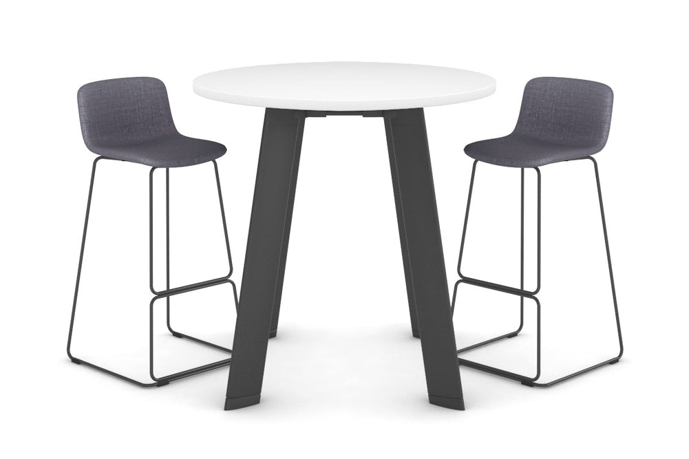 Switch Round Counter Table Frame [800 mm]-Black leg white 