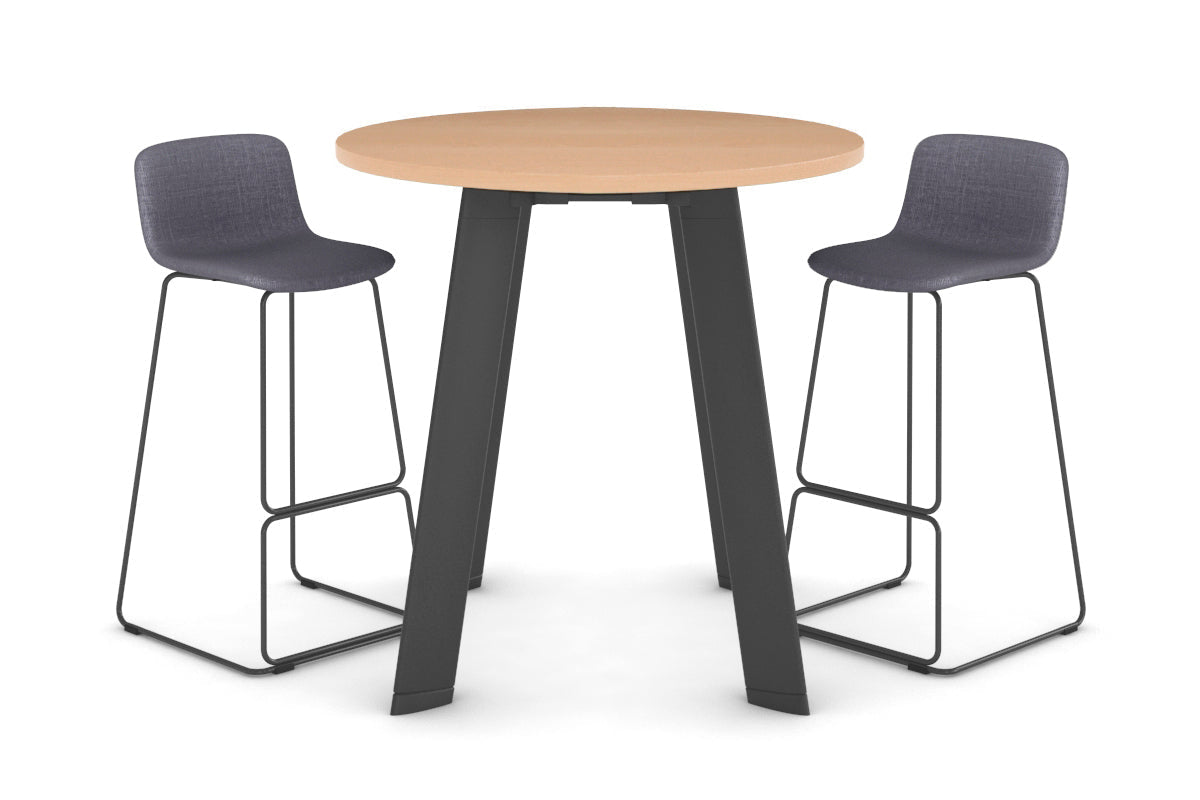 Switch Round Counter Table Frame [800 mm] Jasonl Black leg maple 