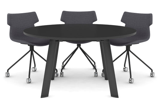 Switch Round Meeting Table [1000 mm] Jasonl black leg black 