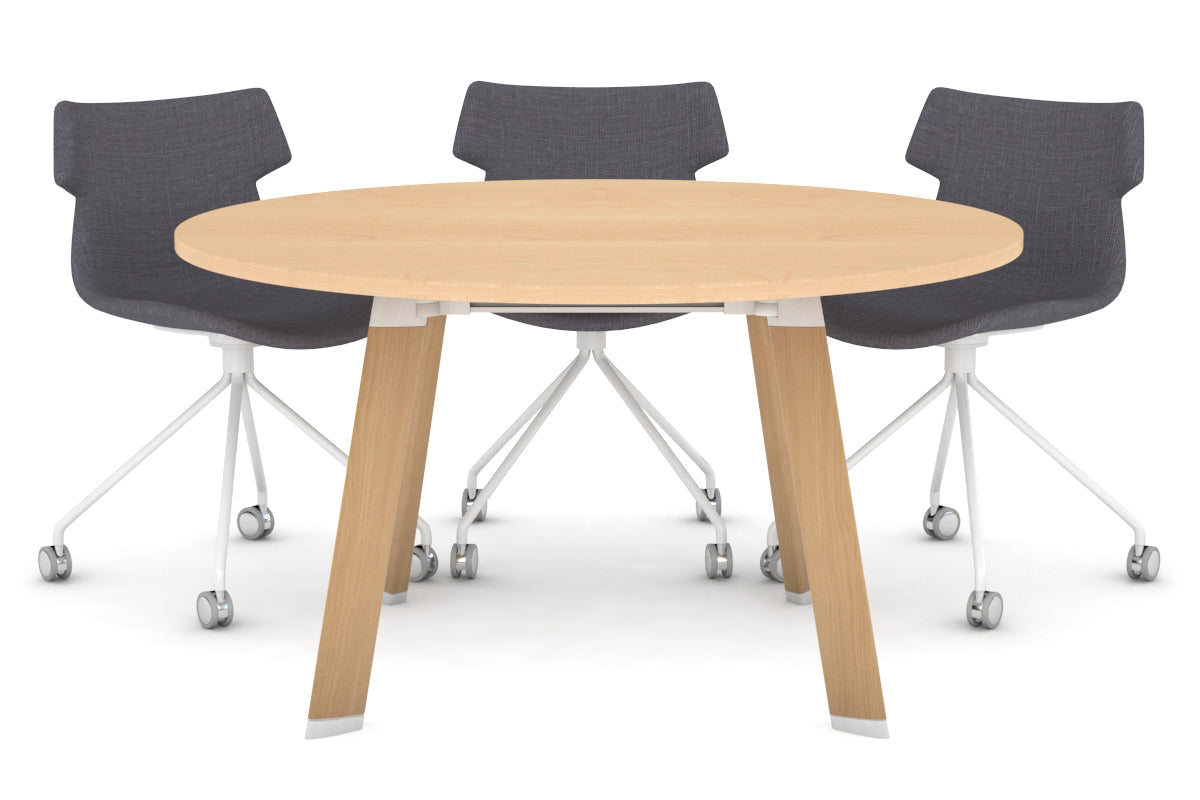 Switch Round Meeting Table [1000 mm] Jasonl wood imprint leg maple 