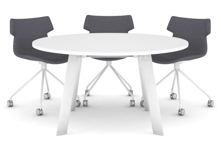 Switch Round Meeting Table [1000 mm] Jasonl white leg white 