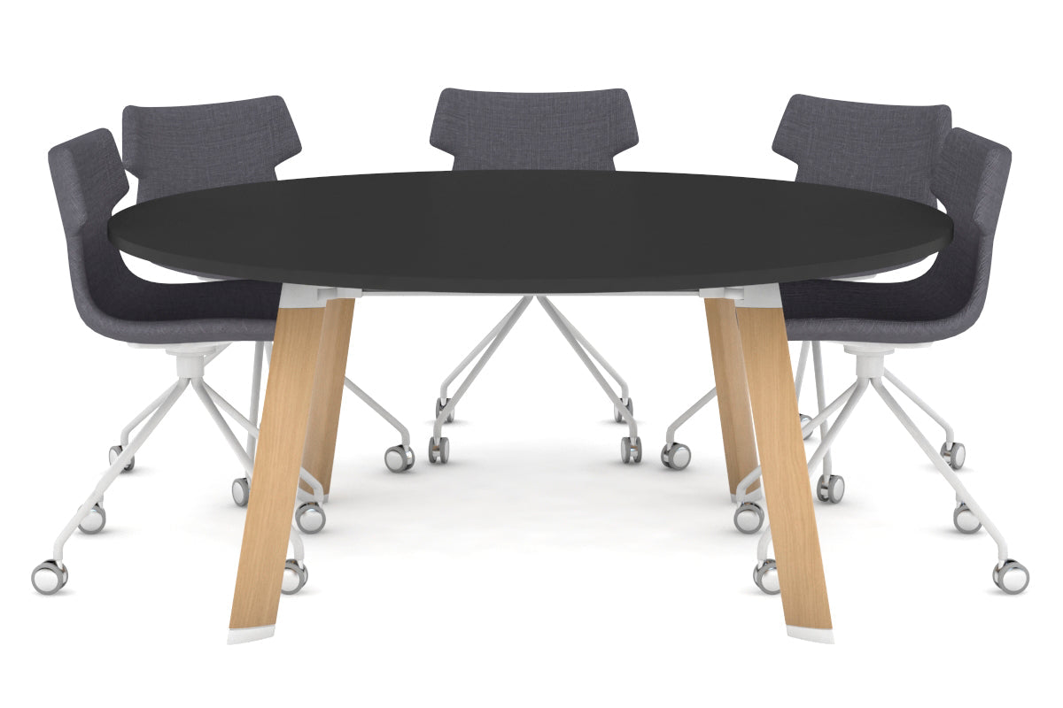 Switch Round Meeting Table [1200 mm] Jasonl wood imprint leg black 