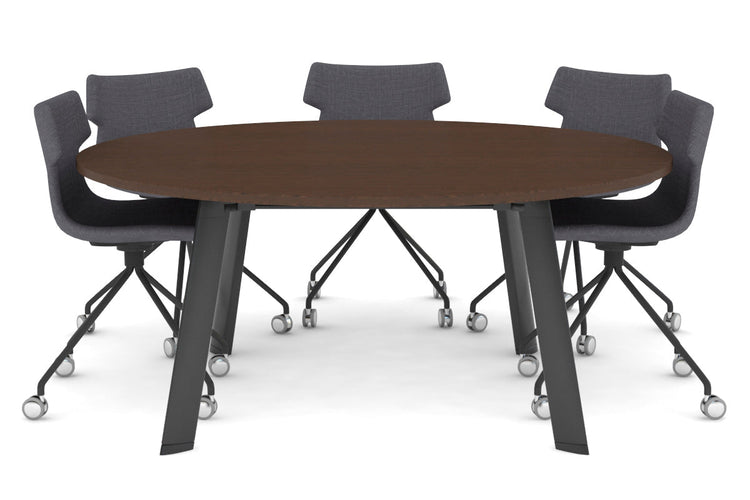 Switch Round Meeting Table [1350 mm] Jasonl black leg wenge 
