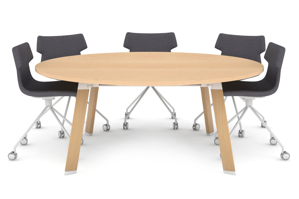 Switch Round Meeting Table [1500 mm] Jasonl wood imprint leg maple 