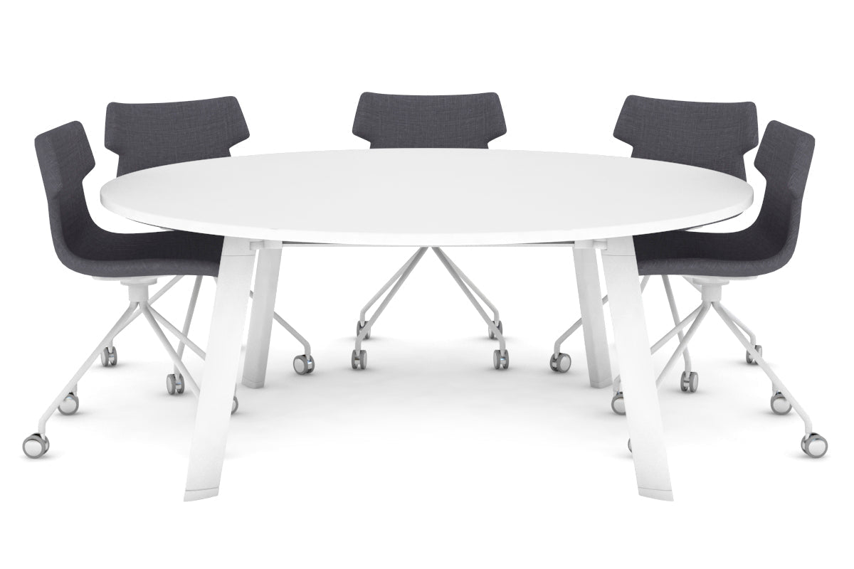 Switch Round Meeting Table [1500 mm] Jasonl white leg white 