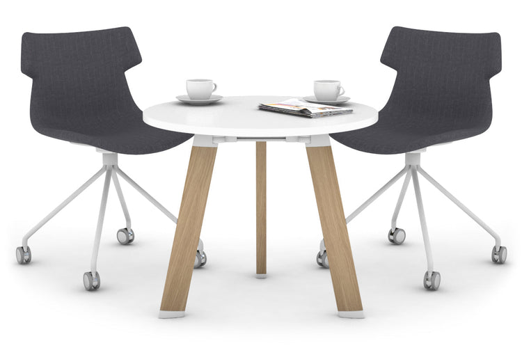 Switch Round Meeting Table [700 mm] Jasonl wood imprint leg white 