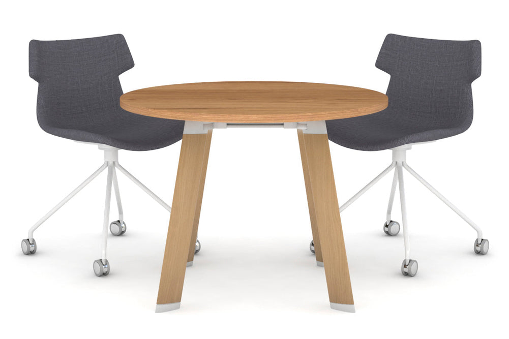 Switch Round Meeting Table [700 mm]-wood imprint leg maple 